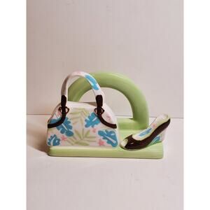 Purse and Shoe Ceramic Business Card Holder